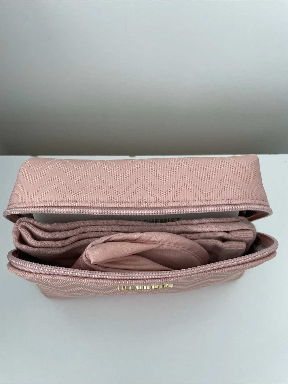 MISSONI x Delta toiletry/travel case. Pink Chevron detail. NWT!